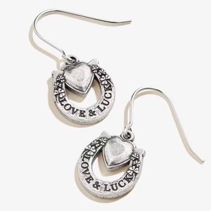 ALEX AND ANI - “Love & Luck” hook earrings in Rafaelian Gold. Luck & prosperity